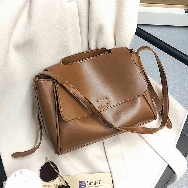 

с доставкой Small Solid color PU Leather 2020 Classic Shoulder Handbags and Purses Women's Travel Cross Body Branded Hand Bag
